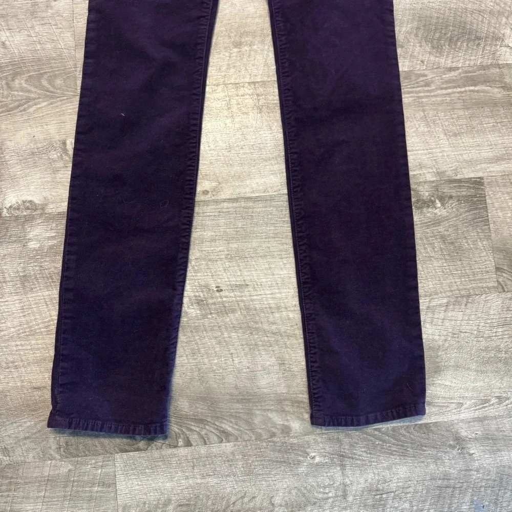 Tory Burch Super Skinny Corduroy Low Rise Deep Purple Pant Women’s Sz. 25
